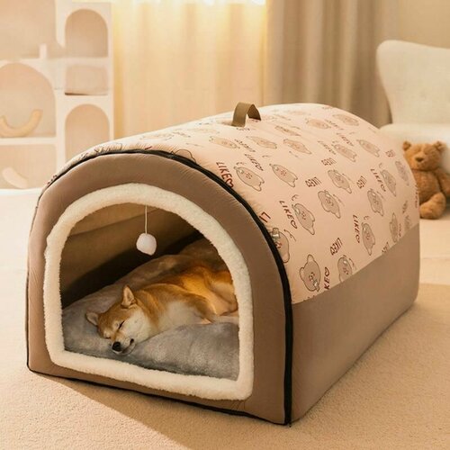 Изображение товара Домик для кошек и собак/Складная конструкция/С термоматрасом/60x45x40cm