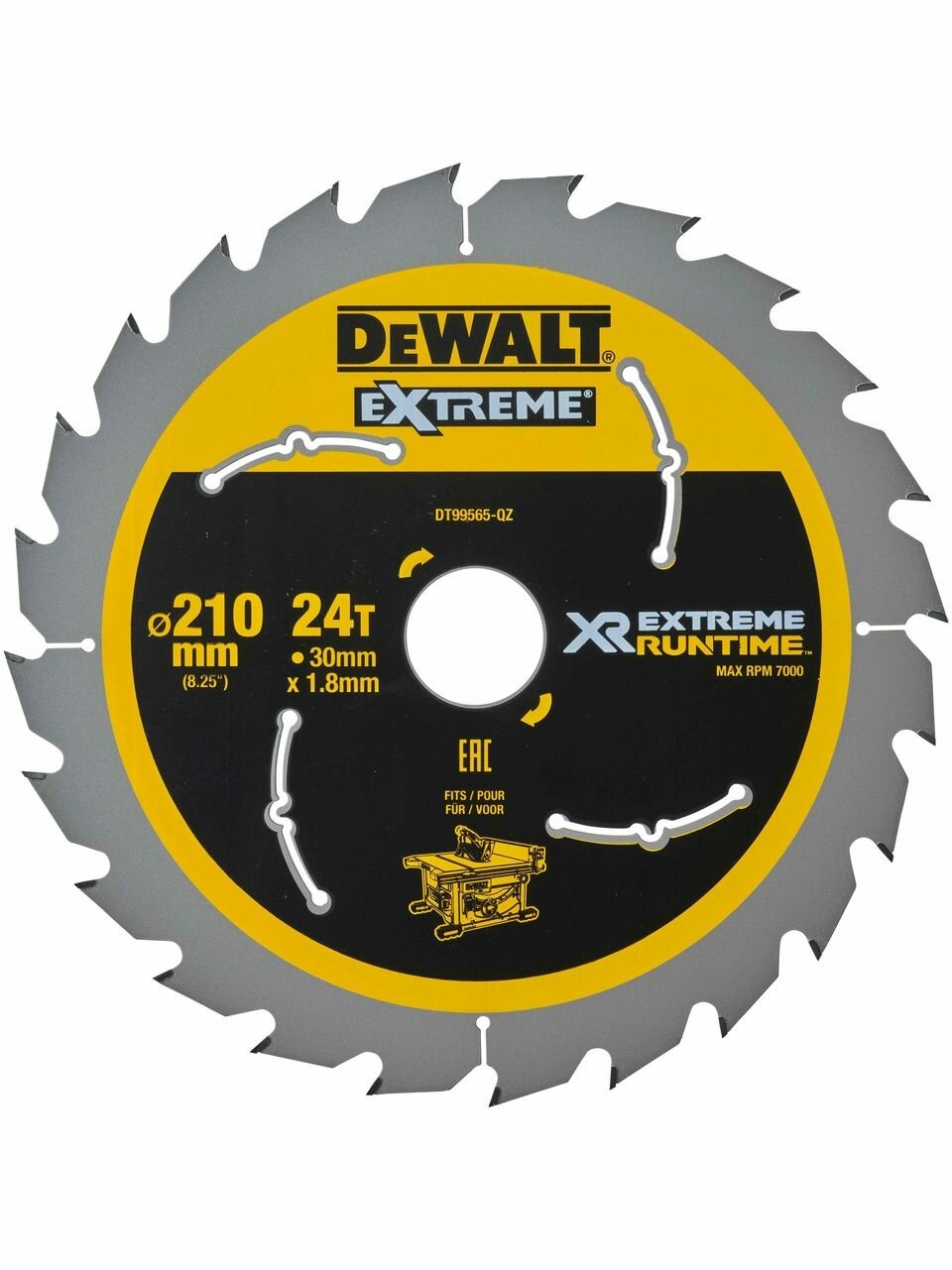 Пильный диск по дереву DEWALT DT99565, 210х30х1.8 мм (DT99565-QZ)