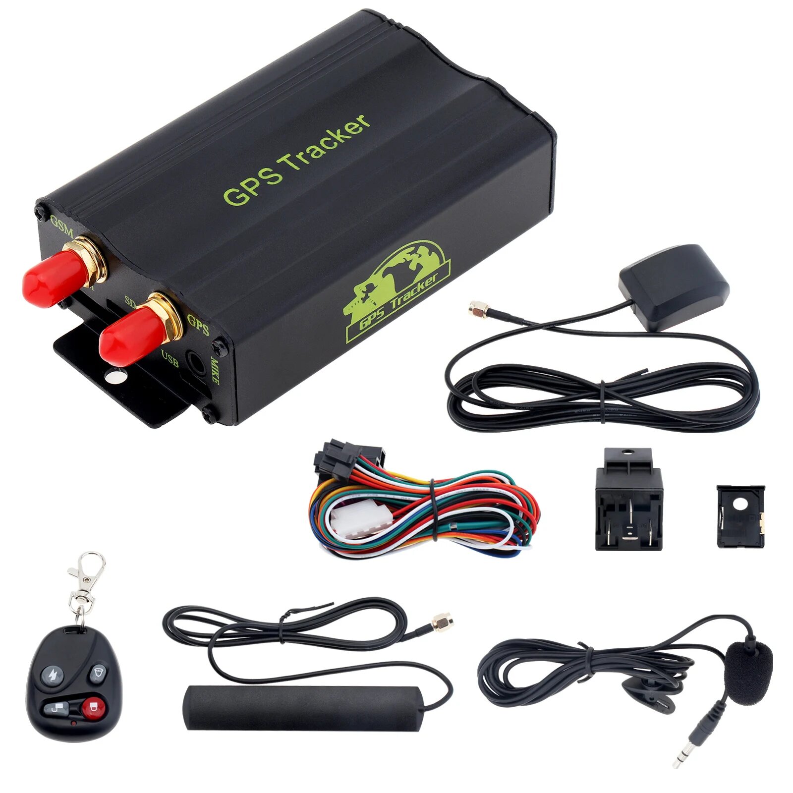 Автомобильный GPS отключение масла отслеживание в реальном времени GSM / GPRS устройство отслеживания, дистанционное управление автомобиля TK103B GPS нагрузка данных