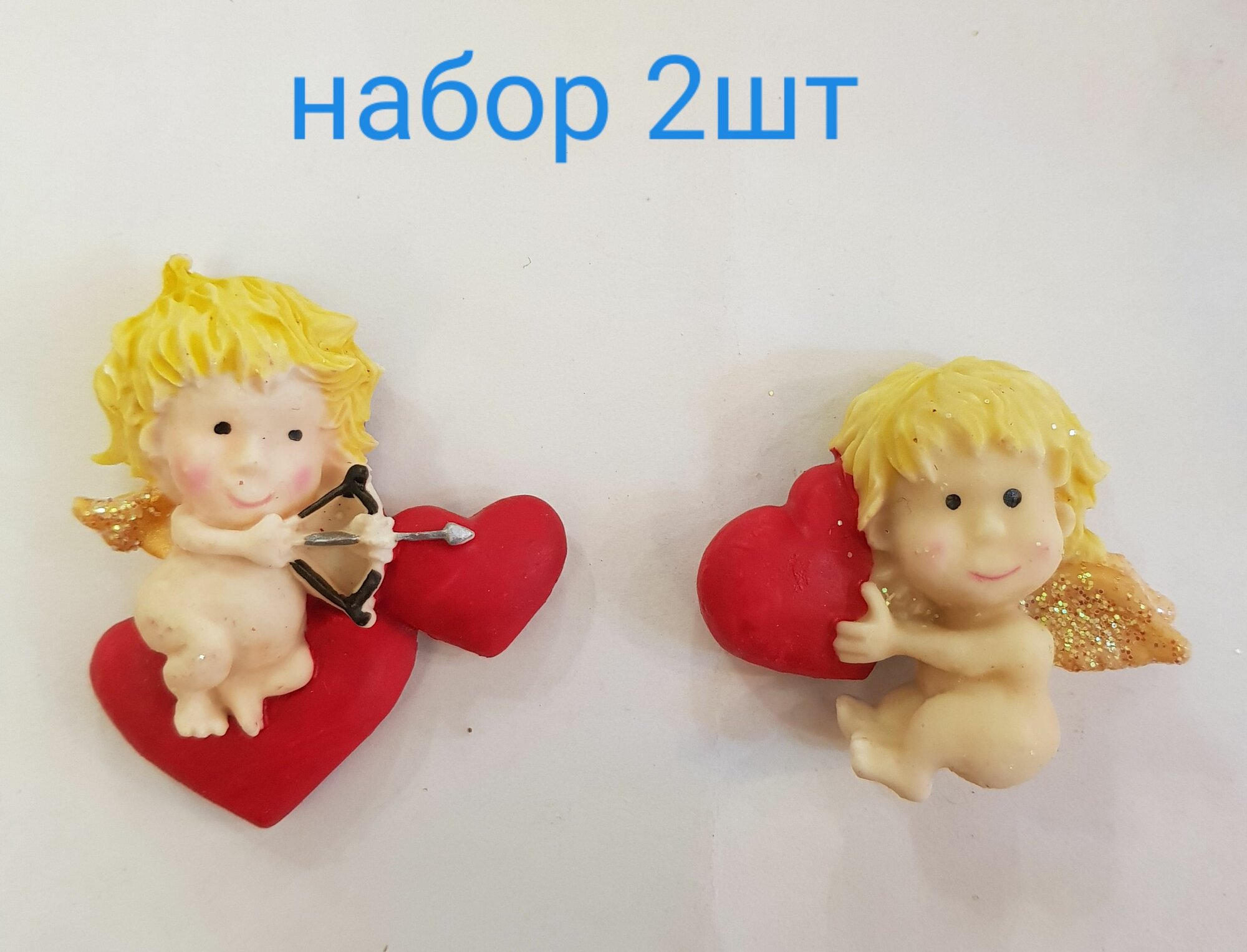 Изделие декоративное Магнит "Ангелочек" набор 2шт, полистоун, 3181А