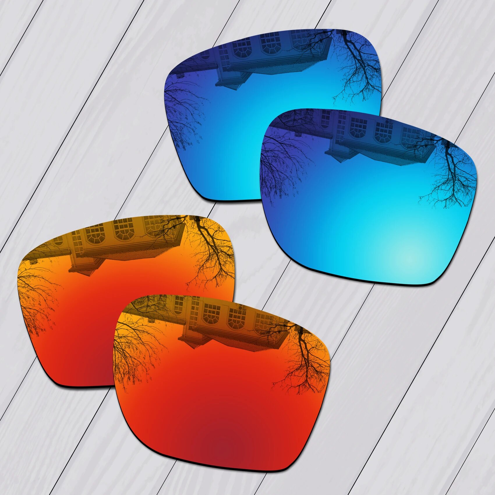 Поляризованные улучшенные Сменные линзы EOS для солнцезащитных очков Oakley silas OO9448 57 ммнесколько вариантов Fire RedIce Blue Мужской