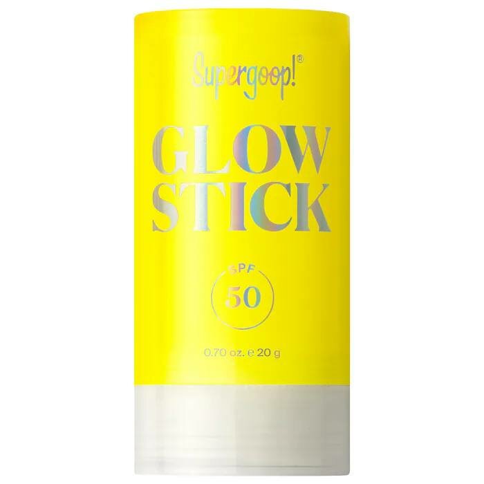 Солнцезащитный стик Supergoop! "Glow Stick Sunscreen", SPF 50, с хайлайтером