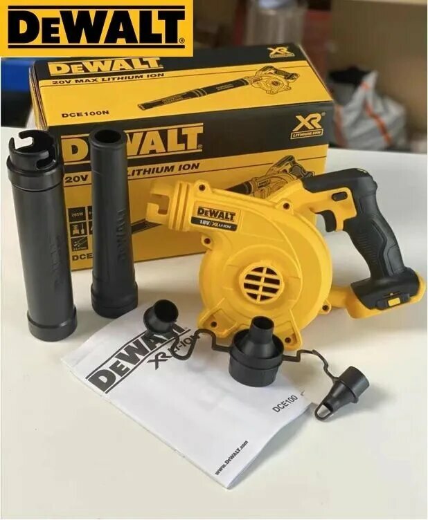 Аккумуляторный воздуходув DeWalt DCE100N E520 265 Вт желтый черный