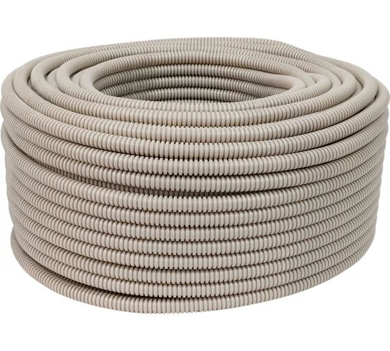 Гофрированная труба ПВХ Gigant легкая серая D16 с зондом 100м 10116-100GI