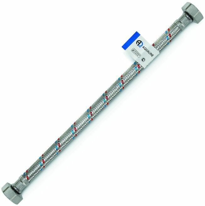AQUALINE подводка гибкая для воды со стальной гайкой 1 2  гайка гайка 50см