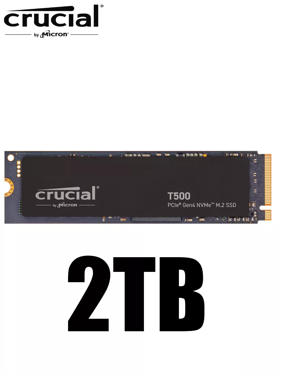 Накопитель SSD Crucial T500, 2 ТБ, M.2 2280 (CT2000T500SSD5