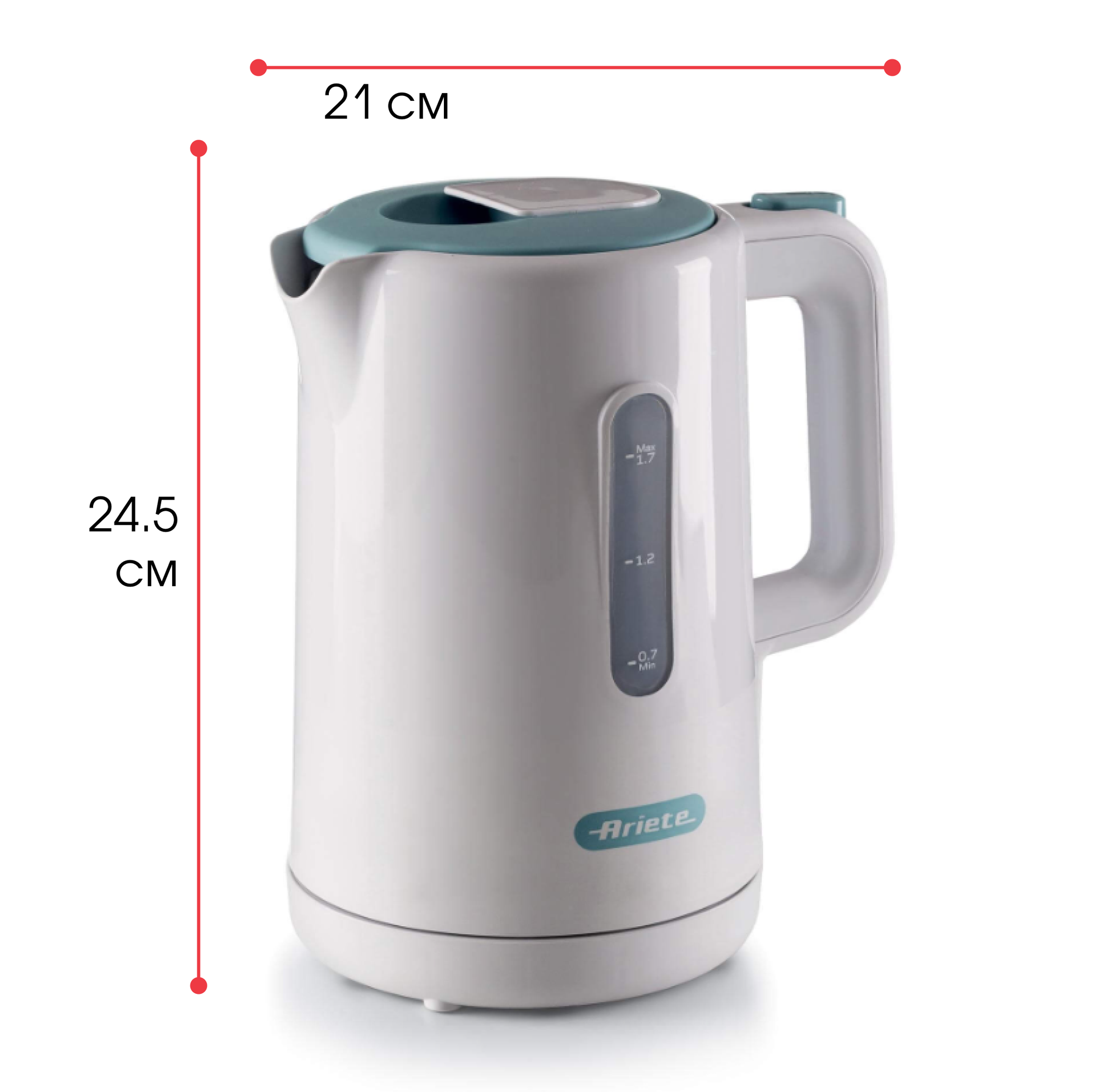 Чайник электрический Ariete Breakfast, белый, 1.7 л (00C284601AR0) — фото 1
