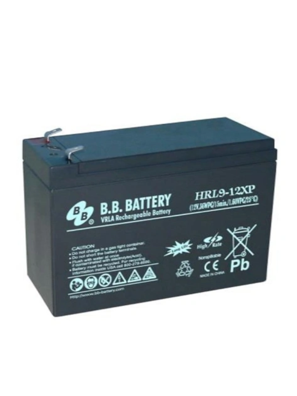 Аккумулятор BB Battery HRL 9 Ач 12B 36Вт с клеммами F2/T2 ширина 63мм