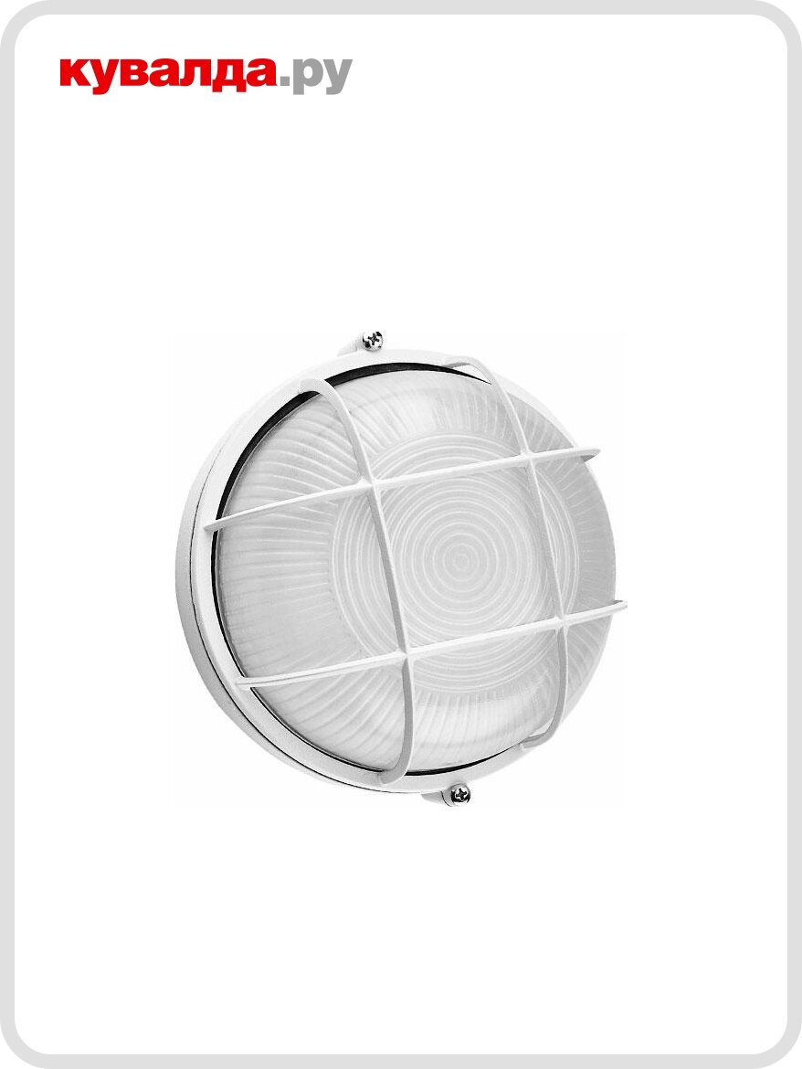 Светильник для ЖКХ IEK НПП 1102 100Вт IP54 с решеткой белый