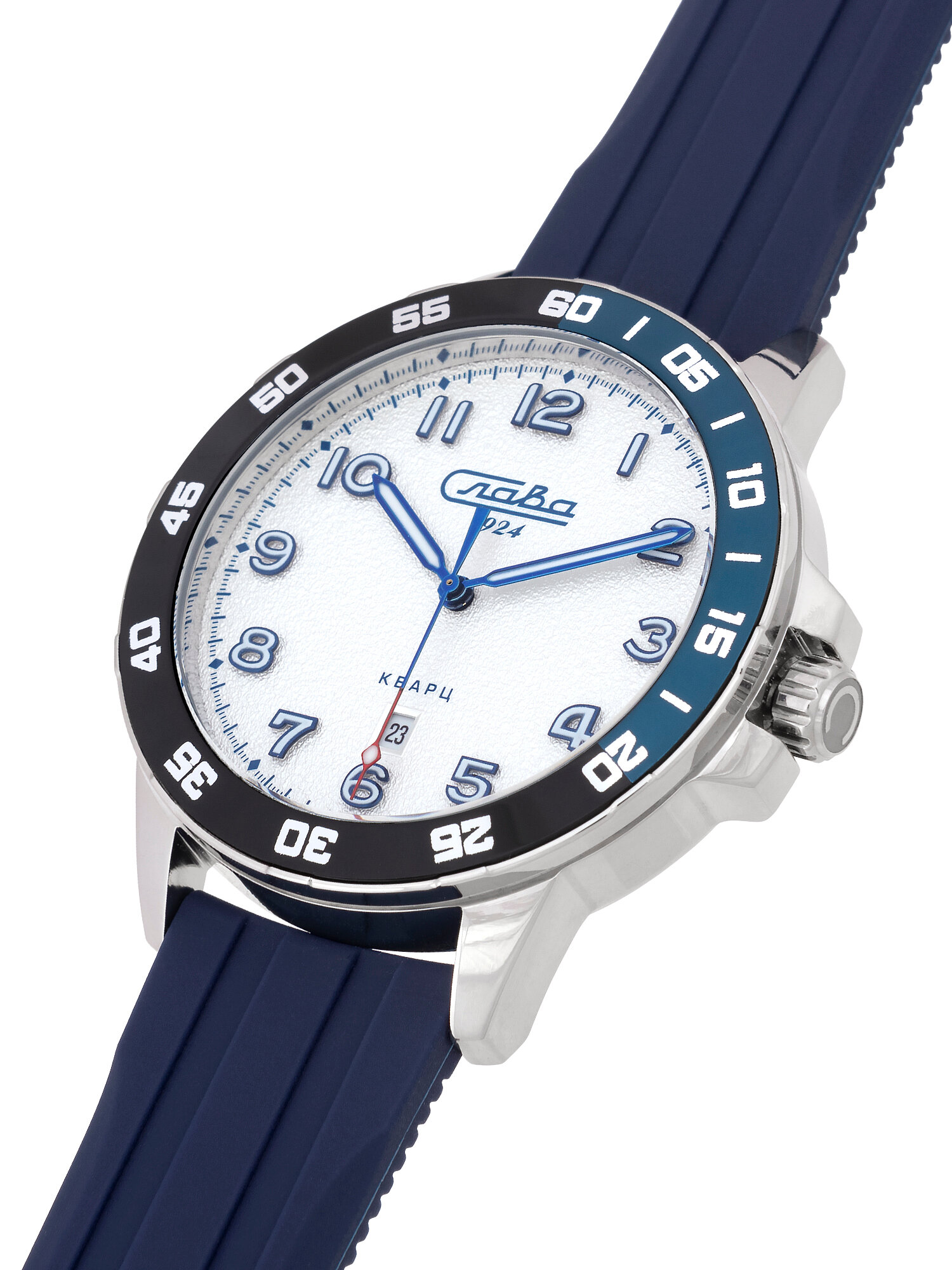 Наручные часы Слава Традиция, черный, белый — фото 1