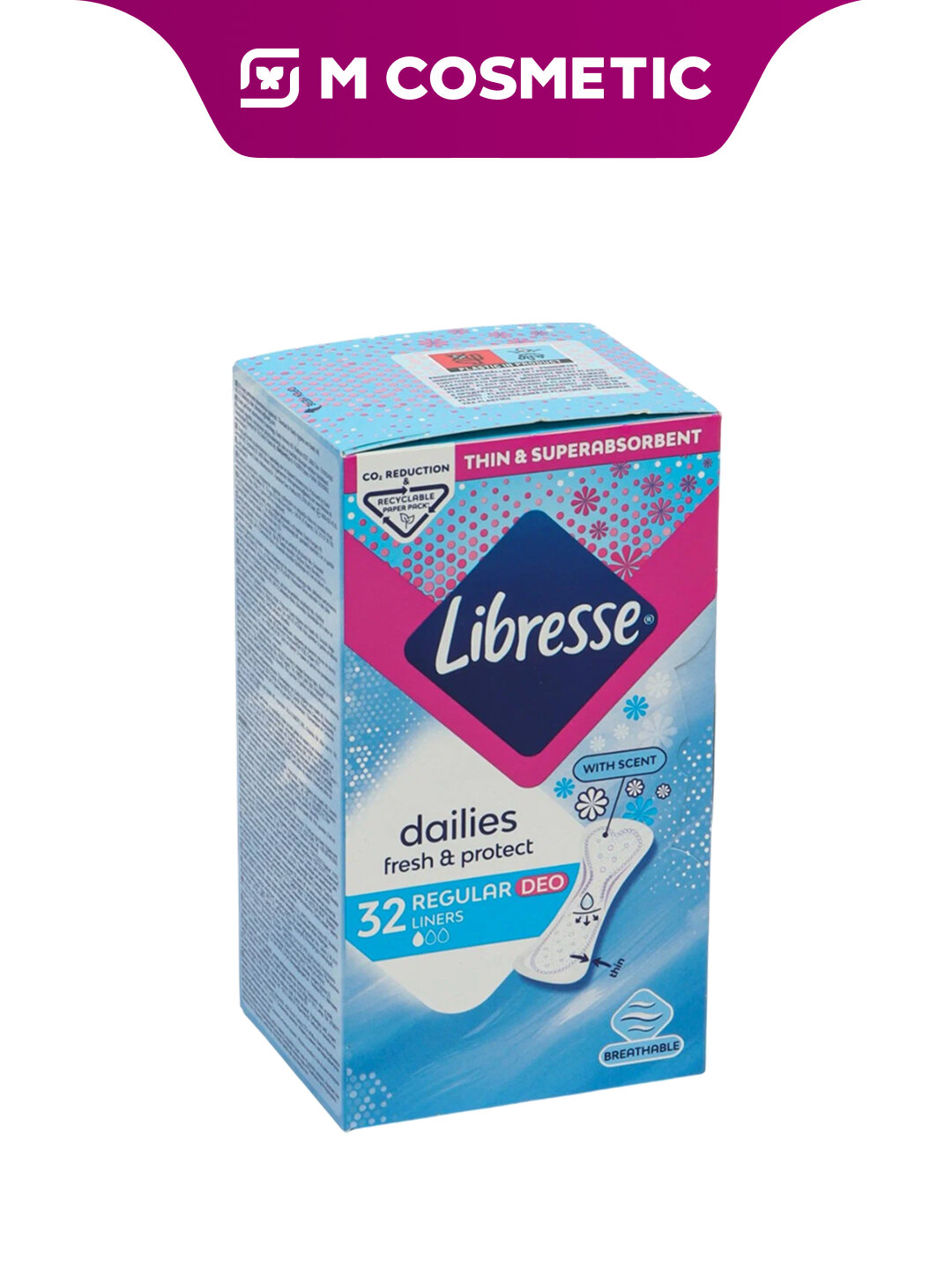 Ежедневные прокладки ESSITY LIBRESSE Normal Deo, ультратонкие, 32 шт