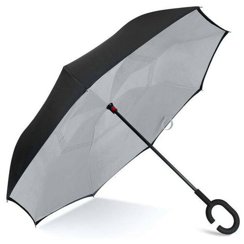 Зонт-трость СмеХторг, серый, черный