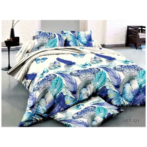 Постельное белье, Сатин, Семейный, Невесомость. (Семейный / 143х215 / 220x240 / 50x70 - 2 шт.)