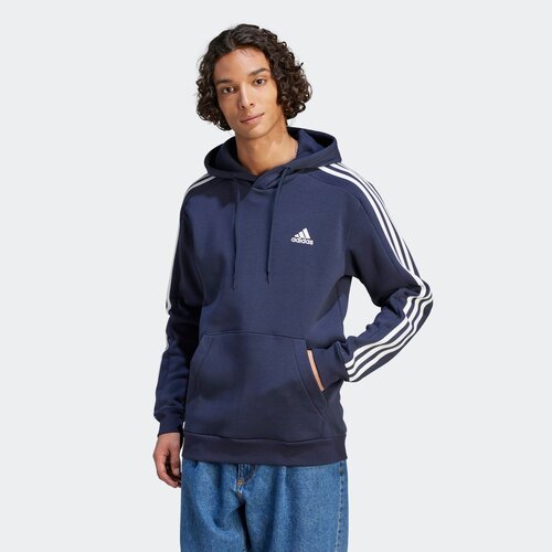 Худи adidas Essentials Fleece 3-Stripes , размер M, синий