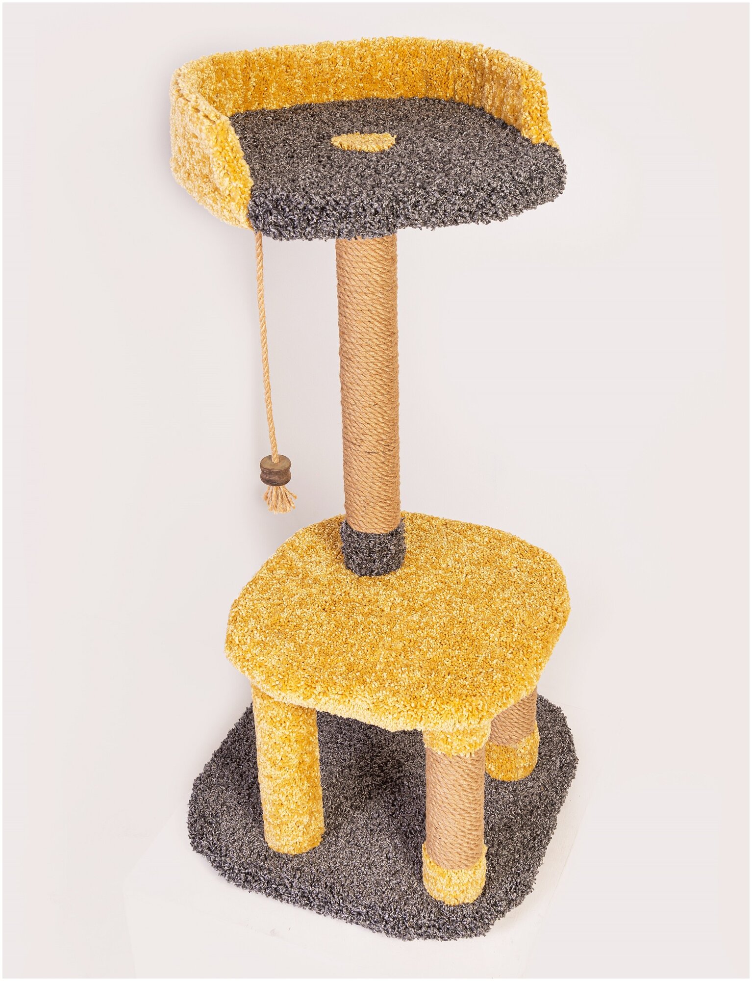 "Большой-трон 2.0" в расцветке "пчёлка-ds" игровой комплекс когтеточка для кошек и маленьких собак - фотография № 11