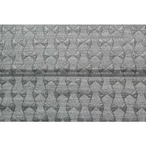 фото Ткань жаккард костюмный cadena двухслойный серого цвета с геометрическим узором, ш140см, 0,5 м