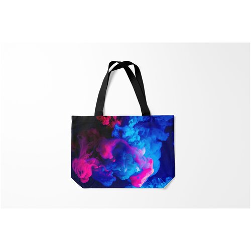 фото Сумка-шоппер / 46х35 см / неоновые принты / разные неоновый дым burnettie