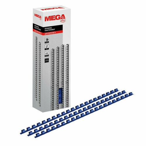 ProMega office Пружины для переплета пластиковые синие 8 мм 100 шт в упаковке 831₽