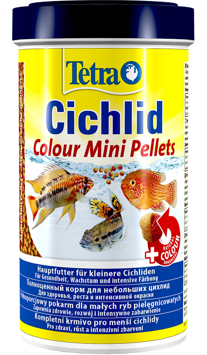 TETRA CICHLID COLOUR MINI – Тетра корм-шарики для маленьких и карликовых цихлид, для усиления окраски (500 мл)