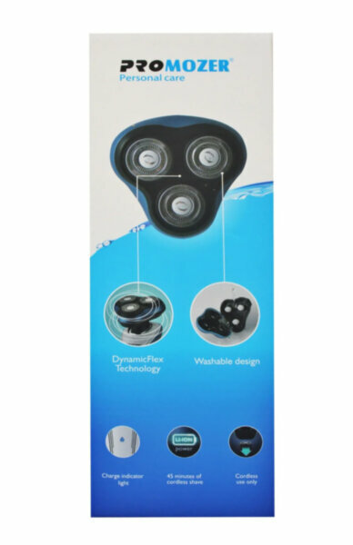 Электробритва мужская ProMozer MZ-7000, синяя, подвижная головка, 1 шт - фотография № 5