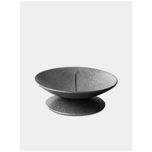 Подсвечник металлический серый 330₽