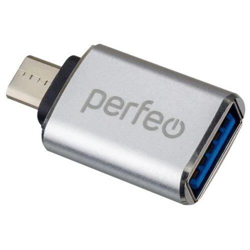 Аксессуар Perfeo PF-VI-O012 USB - MicroUSB OTG 3.0 Silver PF_C3002 perfeo adapter micro usb на type c c otg pf vi o005 black чёрный pf a4268