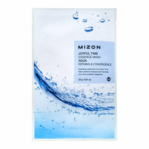 Тканевая маска для лица с морской водой (Joyful time essence mask aqua) Mizon  Мизон 23г