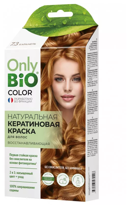 Only Bio Краска для волос Color, 7.3 карамель, 50 мл