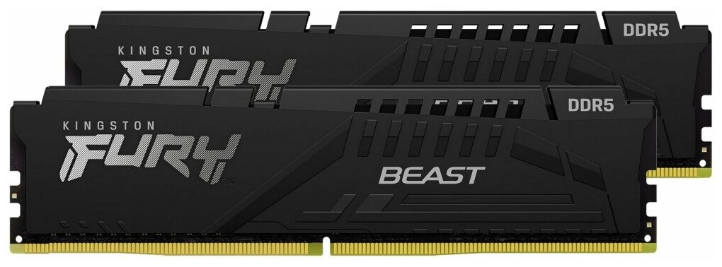 Оперативная память Kingston FURY Beast 32 ГБ (16 ГБ x 2 шт.) DDR5 4800 МГц DIMM CL38 KF548C38BBK2-32