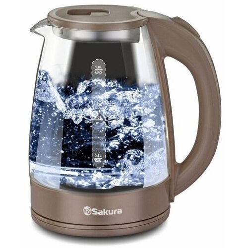 Чайник электрический Sakura SA-2734C стеклянный с точечной подсветкой 18л 199100₽