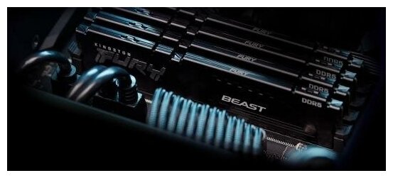 Оперативная память для компьютера 32Gb 2x16Gb PC4-38400 4800MHz DDR5 DIMM CL38 Kingston Fury Beast KF548C38BBK2-32