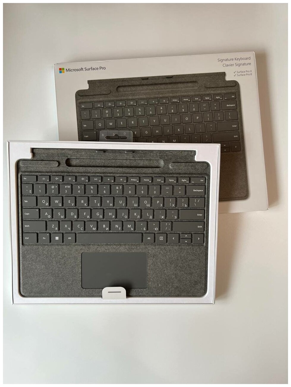 Клавиатура Microsoft Surface Pro 8/Pro X Signature Keyboard Platino (8XA-00061) Англо Русская раскладка