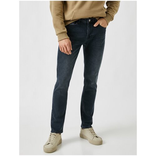 фото Брюки-джинсы koton men, 2kam43418ld, цвет: i̇ndigo/stone, размер: 33 32