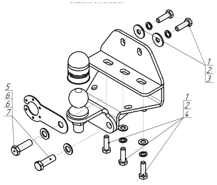 MOTODOR 92524FE 92524-FE фаркоп MOTODOR TOYOTA LAND CRUISER 300 C