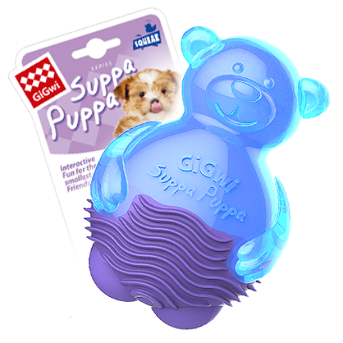 GiGwi Игрушка для собак Мишка Plush Friendz с пищалкой 16 см - фото №7