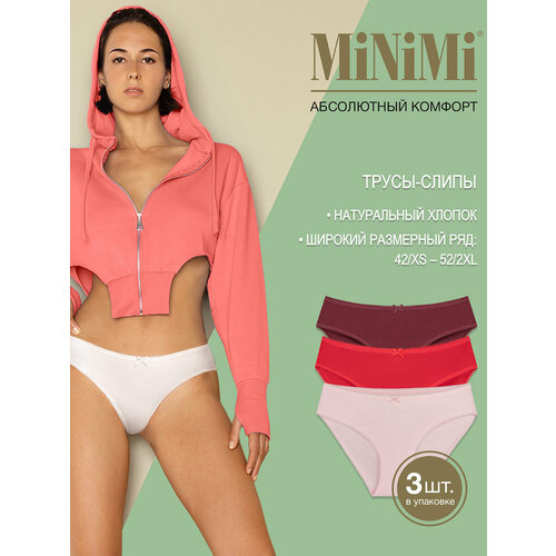 Трусы MiNiMi, 3 шт., размер 44/S, мультиколор