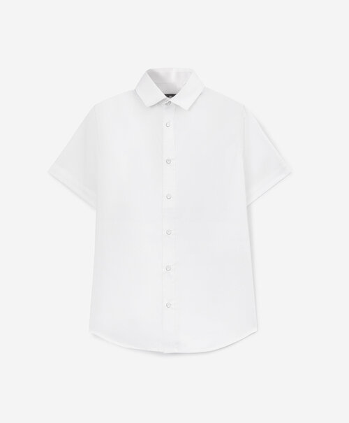 Школьная рубашка Gulliver, короткий рукав, размер 158, белый
