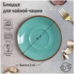 Блюдце для чайной чашки 16 см Turquoise, цвет бирюзовый - изображение