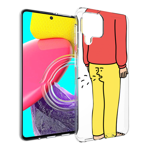 Чехол MyPads смешной-мужчина для Samsung Galaxy M53 (SM-M536) задняя-панель-накладка-бампер