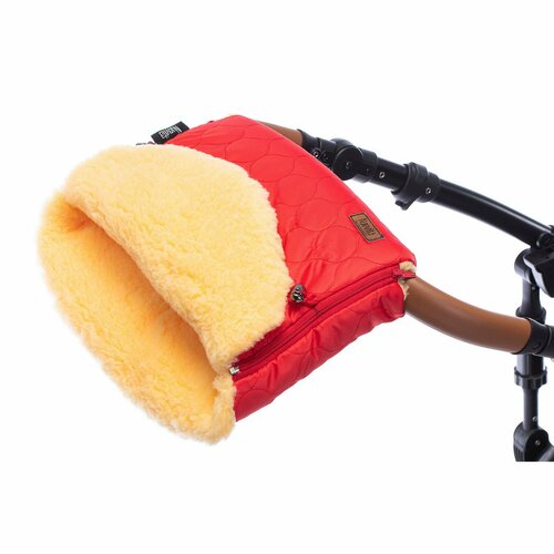 Муфта меховая для коляски Nuovita Polare Pesco (Rosso/Красный)