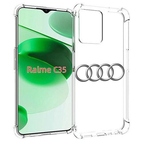 Чехол MyPads audi-ауди-7 мужской для Realme C35 / Narzo 50A Prime задняя-панель-накладка-бампер