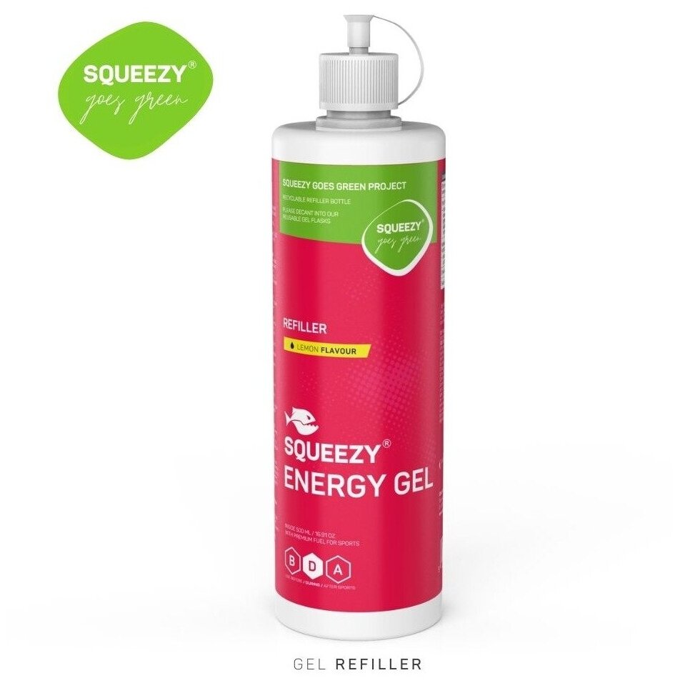 Гель питьевой SQUEEZY ENERGY SUPER GEL 500 ml caffeine 500 мл, Кола+Кофеин