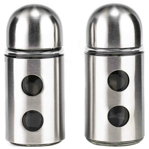 LR08-11 LARA Набор для специй 2 предмета (сталь): солонка 1х80мл, перечница 1х80мл