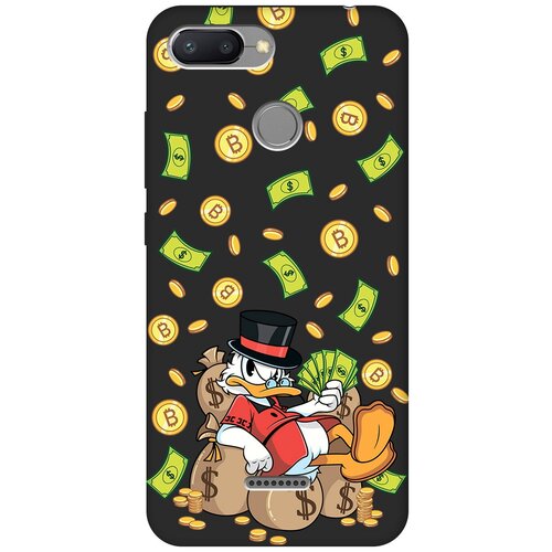 Матовый чехол Rich Scrooge для Xiaomi Redmi 6 / Сяоми Редми 6 с 3D эффектом черный матовый чехол rich scrooge для xiaomi redmi a1 сяоми редми а1 с 3d эффектом черный