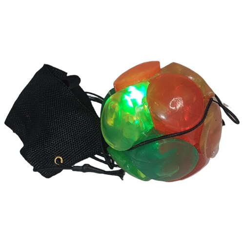 Боевой мяч тренажер для бокса на резинке с фиксацией Файтбол со светом и звуком