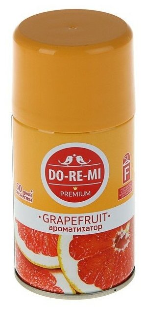 Освежитель воздуха До-ре-ми Премиум "Грейпфрут фреш", сменный баллон, 250 мл./В упаковке шт: 1