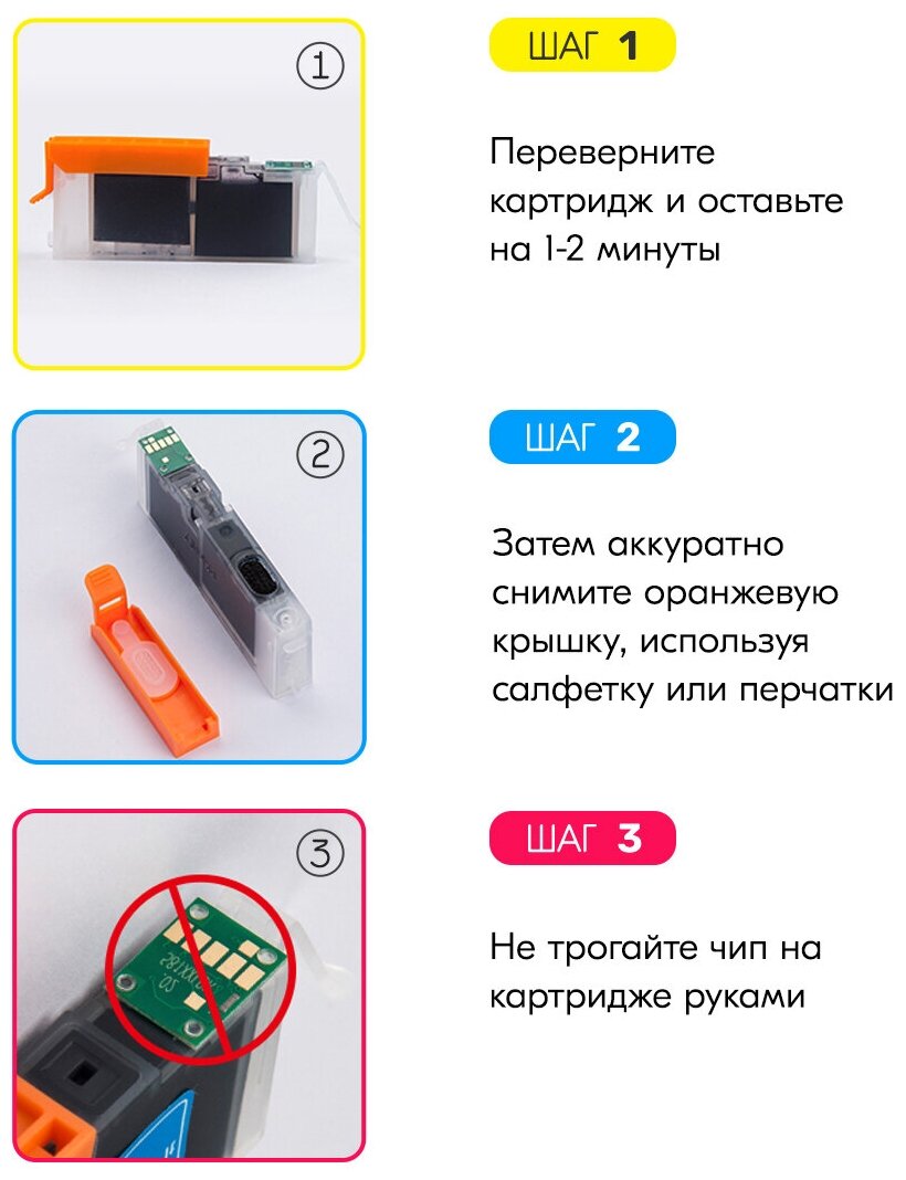 Комплект картриджей PGI-5/CLI-8 для Canon PIXMA-MP500-MP970, MX700-MX850, iP3300-iP6700, iX4000-iX5000, Pro9000, 5 цветов, совместимый