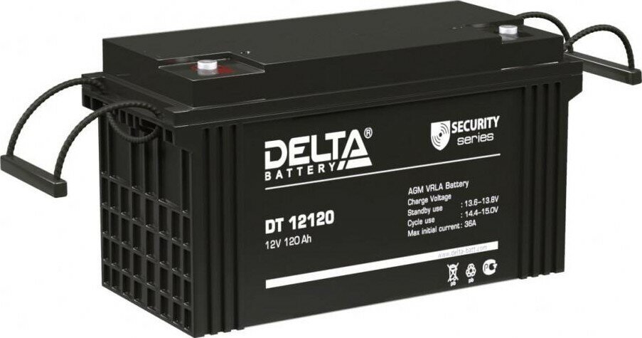 Delta DT 12120 (120 А\\ч, 12В) свинцово- кислотный аккумулятор - фото №3