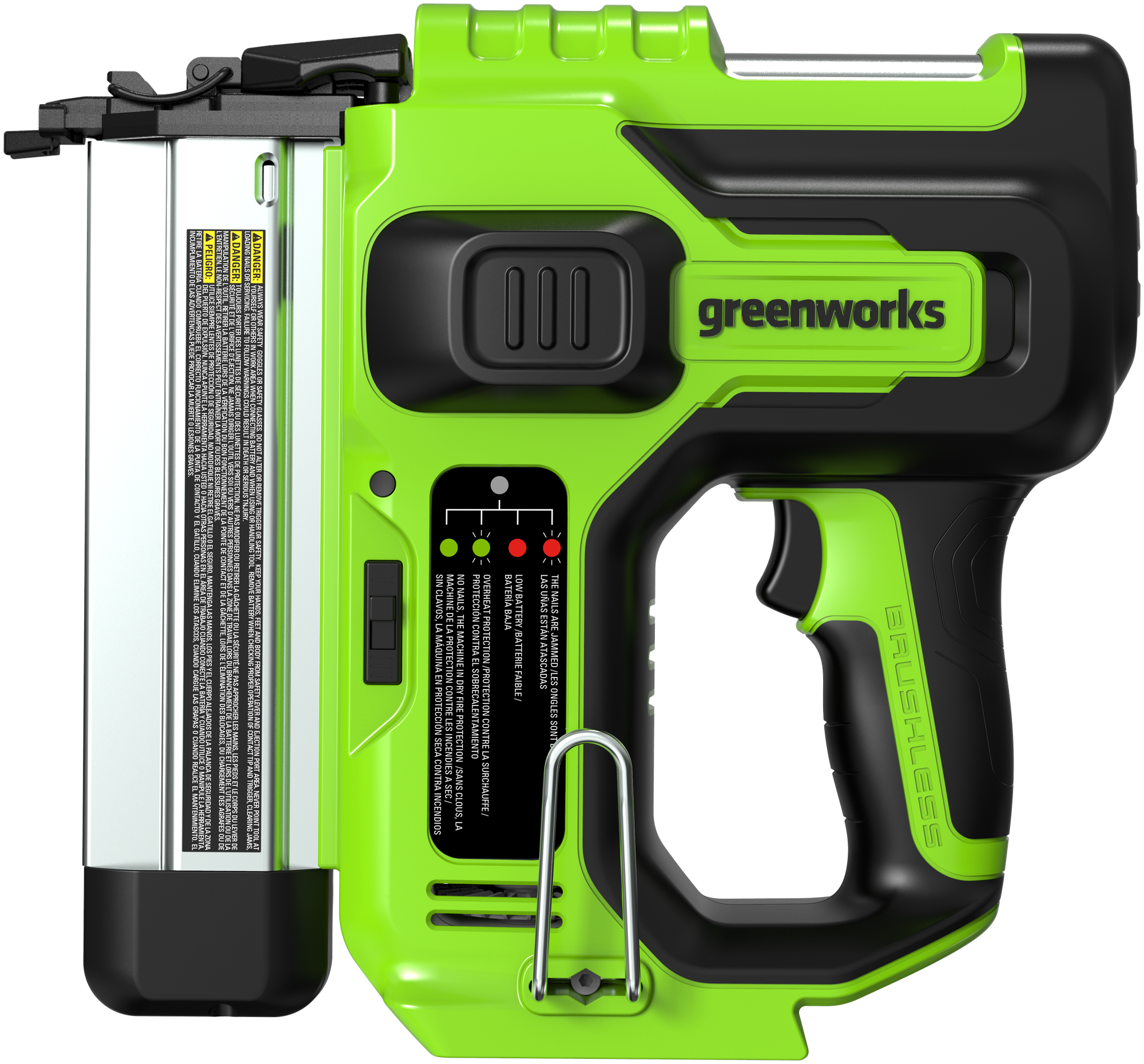 Нейлер аккумуляторный Greenworks Арт. 3400707 24V без АКБ и ЗУ