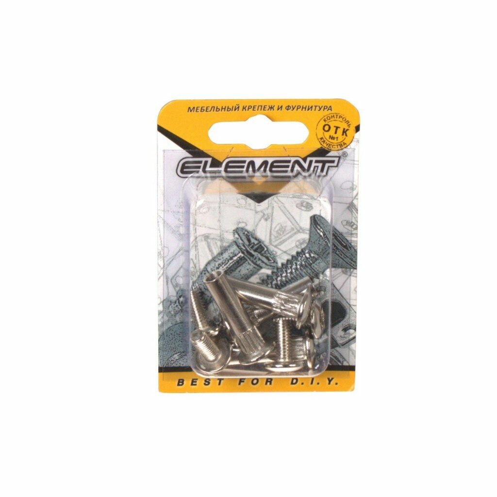 Стяжка межсекционная Element 8х30мм никель 4 шт - фото №3